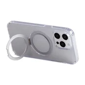 Magnetna ovitek za telefon Joyroom JR-BP004 z oporo za iPhone 15 (transparenten)