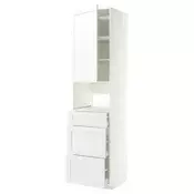 METOD / MAXIMERA Visoki element za ugradne uredaje, bela Enköping/bela im. drveta, 60x60x240 cm