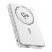 BASEUS Powerbank Airpow II 10000mAh Qi2 MagSafe 22,5W s kablom USB-C 20V 3A 30cm - bela