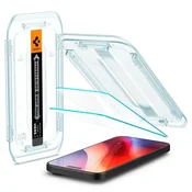 Spigen Kaljeno steklo z okvirjem za montažo za iPhone 16 Pro Max - 2 kosa.