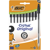 Bic BIC Cristal Original kemični svinčnik, črn, škatla po 10 kosov, (21655561)