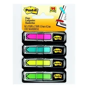 Oznake stranica 3M Post-it LPJ684ARR4 plasticne strelice, 4 boje, 12585