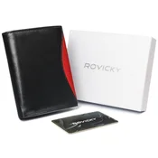 shumee Velika, originalna moška denarnica iz naravnega zrnatega usnja, RFID - Rovicky