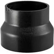 Geberit PEHD redukcija (ožitev) 75x63 simetrična kratka, črne barve (HDPE drenaža)