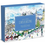 GALISON Puzzle adventni koledar: 12 dni božiča 12x80 kosov