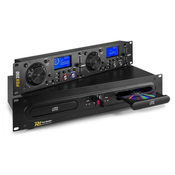 Power Dynamics PDX350, dual DJ-CD/USB-player-kontroler, CD/USB/MP3, crni