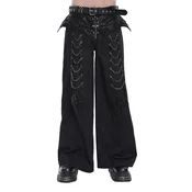 Moške baggy hlače DEVIL FASHION - Punk - črne - PT297