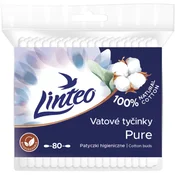 Linteo eko bombažne palčke 80 kosov z zadrgo