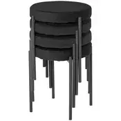 Homestar Set jedilnih stolov zložljiv 415x415x46 cm črna