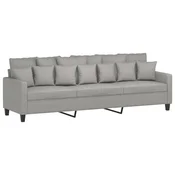 Vidaxl Trosed svetlo siv 210 cm blago