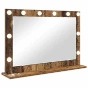 Vidaxl Ogledalo za toaletno mizico Pravokotna Star les 80 x 55 x 18 cm