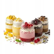 shumee 5x kozarcev ZA sladice 100 ml Stekleni kozarec za sladice Sweet Dessert Table