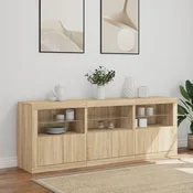 Komoda s LED svjetlima boja hrasta sonome 181,5x37x67 cm
