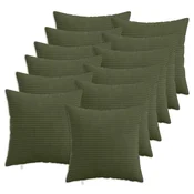 vidaXL Prevleka za blazino 12 pcs HEERLEN Zelena 45 x 45 cm korduroy