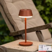 Konstsmide LED namizna svetilka za polnjenje Lyon, terakota, IP54, zatemnilnik, CCT, - Sodobni - Aluminij
