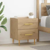vidaXL Nočna omarica s predalom 2 pcs Umetni hrast 40 x 35 x 47,5 cm