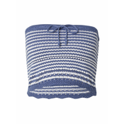 HOLLISTER Top s naramenicama  plava / bijela