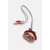 Furla Obesek za ključe ženski usnjen Allegra Rose Charm