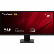 Monitor ViewSonic 34 VA3456-MHDJ, SuperClear IPS, AMD FreeSync 75Hz, HDR400, 2xHDMI, DP, Zvucnici, 3440x1440 VS18470