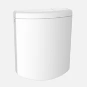 91 A04 01 0099: Splakovalnik SANIT Bonito duo (6 – 9L), nizka montaža s kotnim ventilom, beli