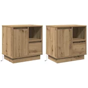 Nocni ormar 2 pcs Umjetnicki hrast 50 x 34,5 x 50 cm.