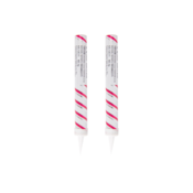Fontana za torto bela z rožnato-srebrnimi črtami 12 cm, 2 kosa