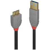 LINDY LINDY USB kabel USB 3.2 gen. 1 (USB 3.0) USB-A vtič\, USB-mikro-B 3.0 vtič 3.00 m črna 36768, (20416491)