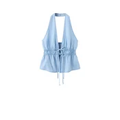 MANGO Top EVA  svetlo modra