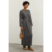 Trendyol Modest Ženska haljina Tctaw24Eb00008, Tamnosiva
