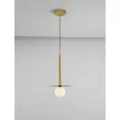 PIELO VISILICA ZLATNA/STAKLO G9 1X5W IP20 PODESIVA VISINA NL9043311