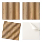 shumee Paket vinilnih ploščic z vzorcem za dnevno sobo, samolepilne lesene navpične deske 9x30x30 cm