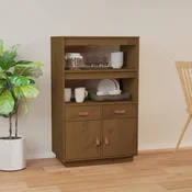 Visoka komoda boja meda 67 x 40 x 108,5 cm od masivne borovine