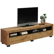 NISKA KOMODA  180/46/40 cm  crna, boja hrasta