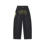 Ed Hardy Kavbojke Gothic Skull azur/rumena/rosé/črn denim