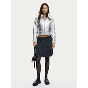 Desigual Jakna iz umetnega usnja Londres 24WWEW32 Srebrna Regular Fit