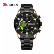 Curren 8402 black muški sat sa metalnom narukvicom