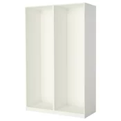 PAX 2 okvira garderobera, bela, 150x58x236 cm
