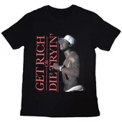 50 Cent Majica Get Rich Unisex Black XL