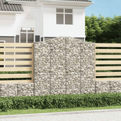 Lucne gabionske košare 3 kom 200x30x200/220cm pocincano željezo