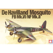 Tamiya maketa-miniatura De Havilland Mosquito FB Mk.VI/NF Mk.II • maketa-miniatura 1:72 starodobna letala • Level 3