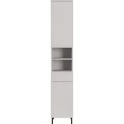 Kremno bela ozka visoka kopalniška omarica 34x190 cm Salinas – Germania