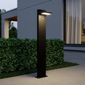 Lucande LED-ulična svetilka Silvan, antracitna, 100 cm, senzor - Sodobni - grafitno siva (RAL 840-M) - Aluminij