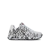 SKECHERS Nizke superge Uno - Spread The Love siva/črna/bela