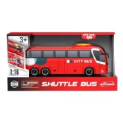 Igrača avtobus s svetlobnimi in zvočnimi učinki, 1:16 - rdeča
