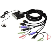 Podatkovni preklopnik AUTO 2:1 mini HDMI/USB/AVDIO s kabli CS692 Aten