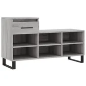 Vidaxl Omarica za čevlje siva sonoma 102x36x60 cm inženirski les