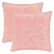 vidaXL Prevleka za blazino 2 kos HOUTEN Roza 40 x 40 cm