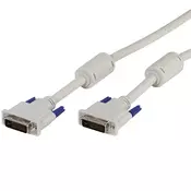 VIVANCO DVI-D Dual-Link kabel za VIVANCO povezivanje 45432 CC M 18 DDDD 1,8m, sivi, DVI-D utikac/DVI-D utikac