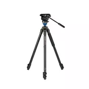 Benro A2573F Aluminijasti video tripod s S4 PRO plosko osnovno tekočo video glavo