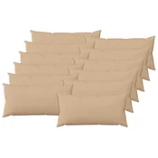 vidaXL Prevleka za blazino 12 kos HEERLEN Krem 40 x 80 cm Blago